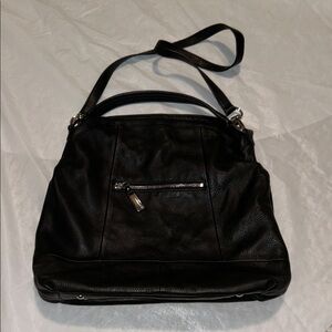 LIKE NEW B. Makowsky Soft Pebbled Leather Convertible Slouch Hobo